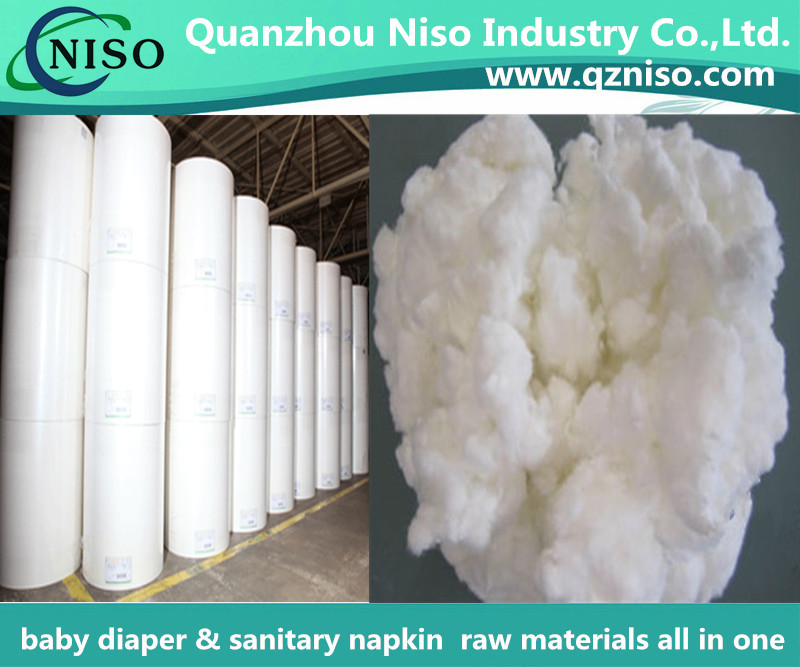 Fluff Pulp Baby Diaper Raw Materials