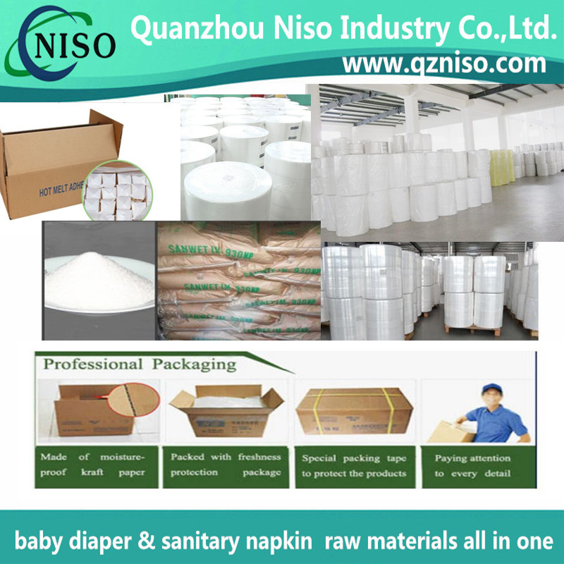 Packing film for sanitary napkin raw materials