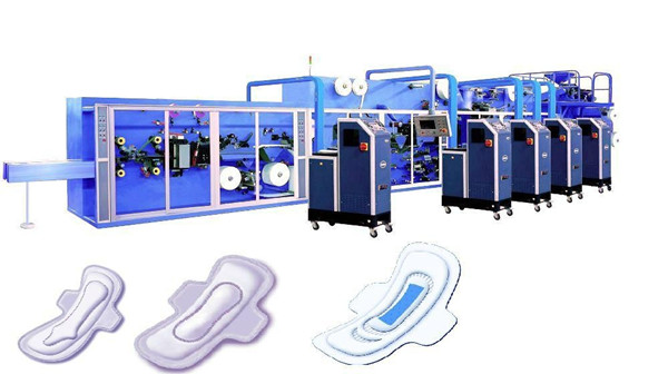 high speed sanitary pad making machine