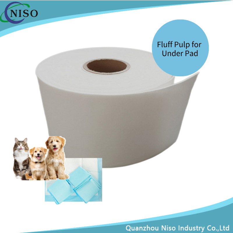 Unbleached fluff pulp for underpads
