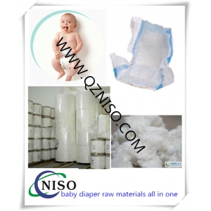Untreated fluff pulp for baby diaper