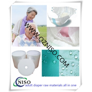 Nonwoven fabric for leg cuff of adult diaper