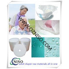 Nonwoven fabric for leg cuff of adult diaper