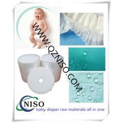 Nonwoven fabric for leg cuff of baby diaper