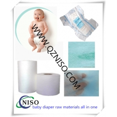 Nonwoven fabric for top sheet of baby diaper