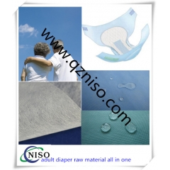 Nonwoven fabric for leg cuff of adult diaper