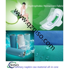 Nonwoven fabric for leg cuff of sanitary napkin