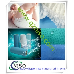 Nonwoven fabric for leg cuff of baby diaper