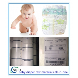 Untreated fluff pulp for baby diaper