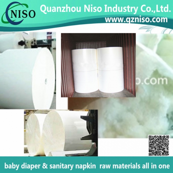 treated pulp for sanitary napkin