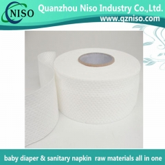 Soft absorbent paper for sanitary napkin raw materials