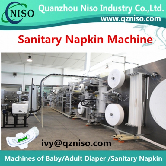 Semi-automatic sanitary napkin machine