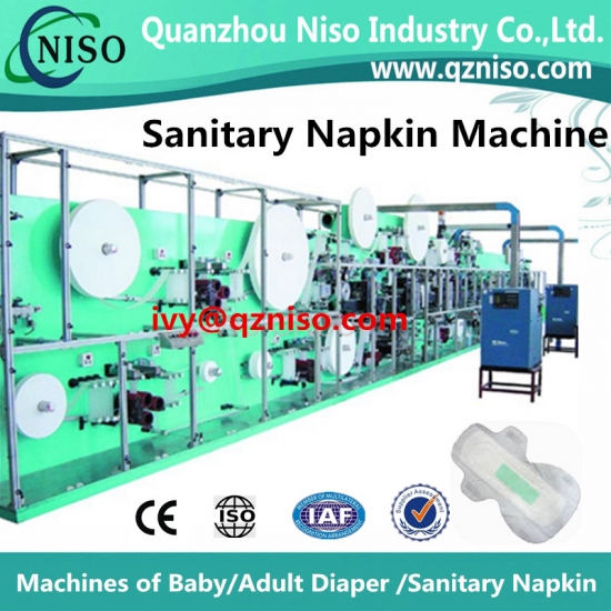 Semi-automatic sanitary napkin machine