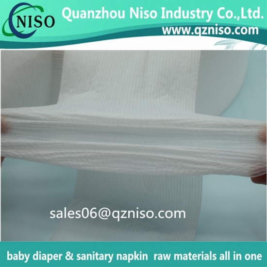 Full elastic waistband nonwoven for baby diaper