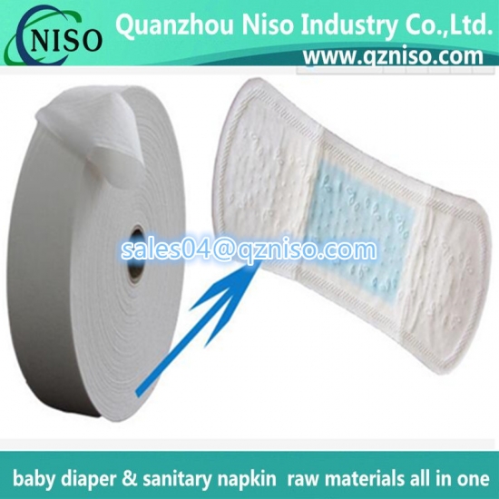 Airlaid paper sanitary napkin raw material
